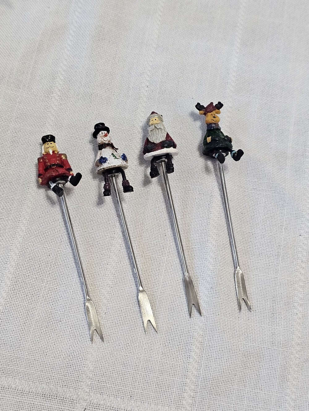 Christmas Character Skewers with Dangling Legs Set – Holiday Appetizer Picks